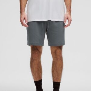 New lululemon men's Classic-Fit French Terry Short 7* foil Graphite Grey